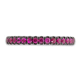 0.39ct 14k White Gold Ruby Lady's Band